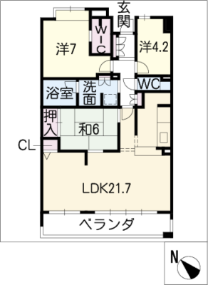 ローレルコート白子２０２号室 2階