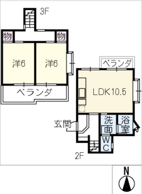 集合邸宅和合　南棟　Ｊ号室 3階