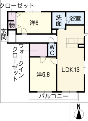 ドミール片西 2階