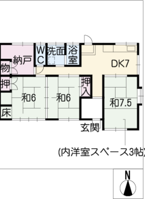 弥生町短期専用貸家