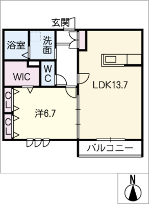 アンソレイエ 2階