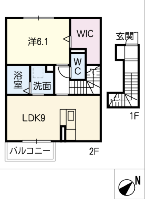 リヴェール向草間 2階