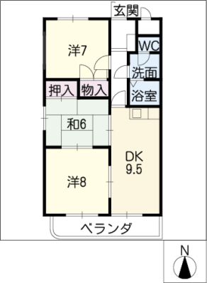 ダイアヒルズ平和Ⅱ 3階