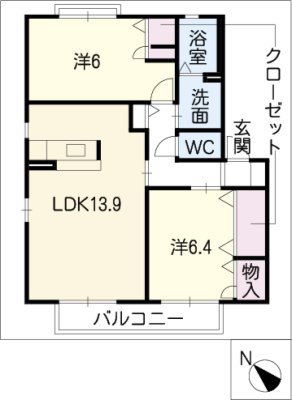 パークサイド浅井山Ｃ 2階