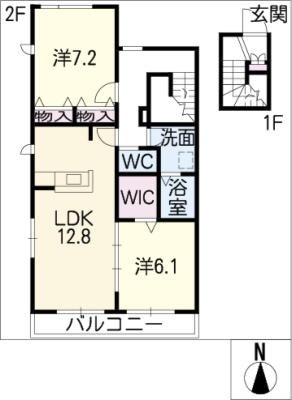 ヴィラ　フレンド　Ｂ棟 2階