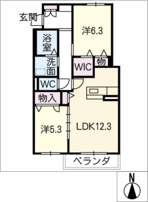 ガーデンコートベレオ門間 2階