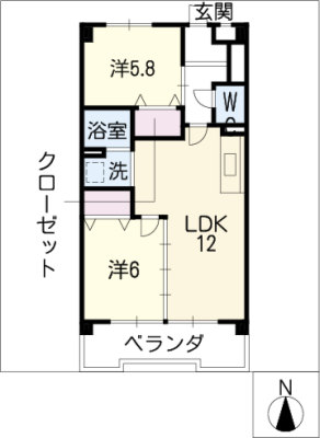 ヒルサイド猫ヶ洞 2階