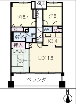 センチュリーヒルズ　５０２号 5階