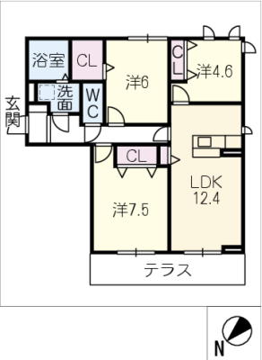 仮)JA賃貸千種区鹿子町四丁目B 1階