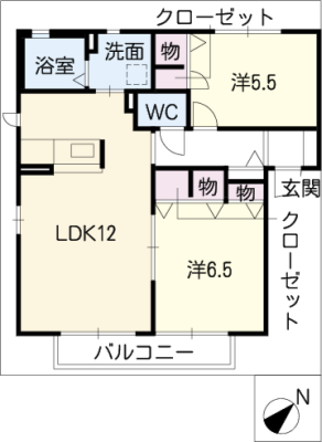 ミラソルドゥーエＡ棟 2階