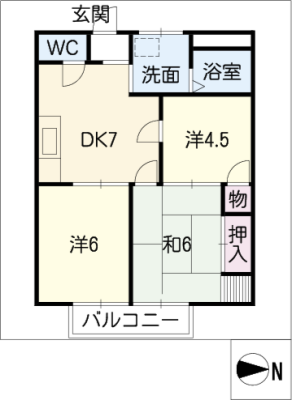 サンハイツ稲垣　Ｂ棟 2階