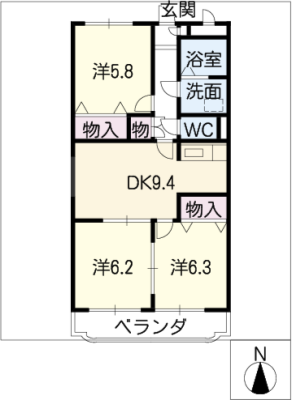 ア・ドリーム牛山 3階