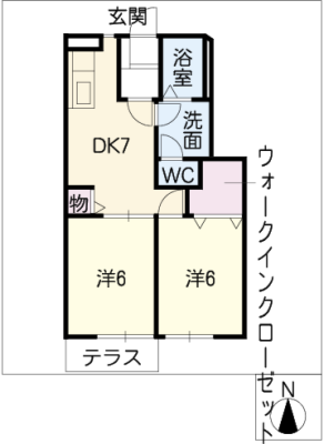 キャッスル巾　Ａ棟 1階