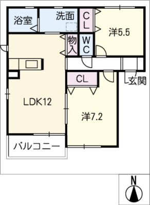 ドミールエスト　Ａ 2階