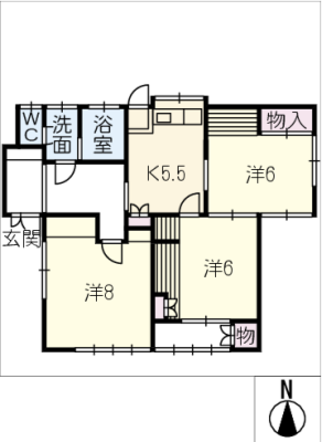 大洞柏台５丁目貸家 