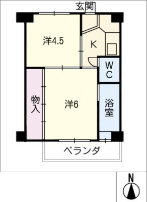 ビレッジハウス関1号棟 2階