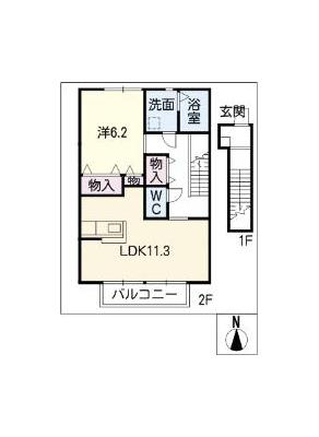 コンフォール唐栗　Ｂ 2階