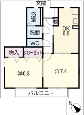 メゾン・ルエ　Ａ棟 1階