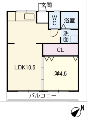 葉月アパートメント　Ｂ棟 2階