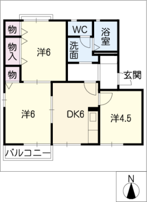 レインボーハイツＢ棟 2階