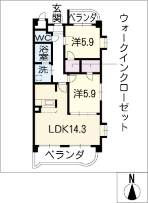 クレール新知 2階