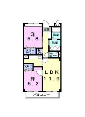 サンリッツ高宮Ａ 4階