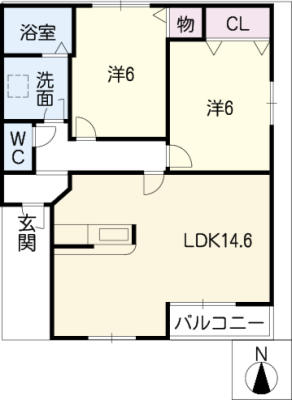 ヴィラ・ウエスト北館 1階