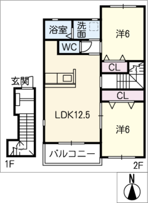 ニッケノーブルハイツ甚目寺Ⅱ 2階