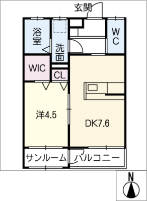 コミーテ須賀　Ⅱ　Ａ棟