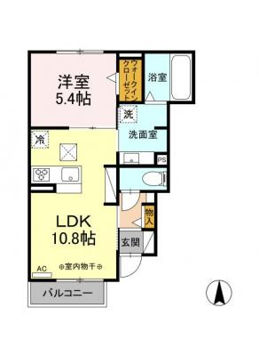 D-ROOM茜部中島　B棟 1階