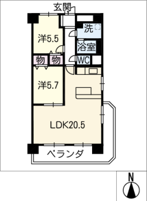新栄町ハイツ　３０４号室 3階