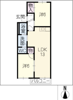 サザンウィンド　Ｃ棟 2階