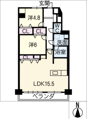 ユーハウス名駅　３Ｂ号室 3階