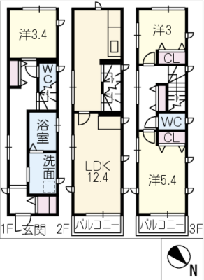 西区則武新町３丁目貸家 