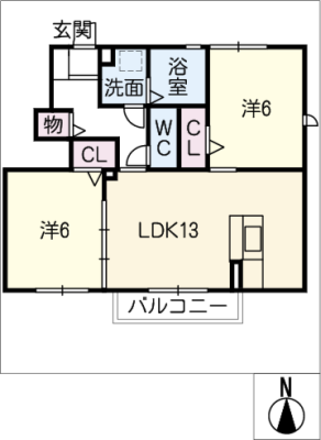 アルバ花水木Ｂ棟 1階