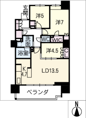 プラウド植田　４０２号室