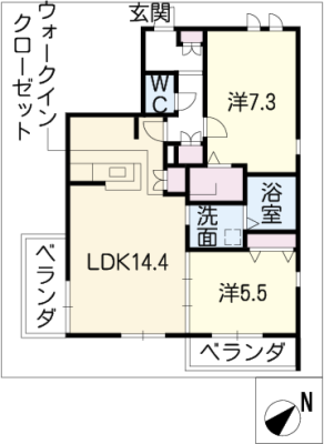 ベルクオーレ 2階