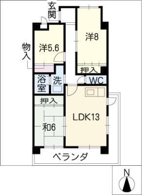 ハイライズ鴨田 3階