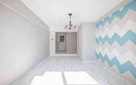 こだわりのシェブロン柄。