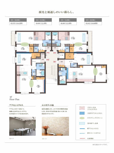 セカンドクロス 2階 １F平面図