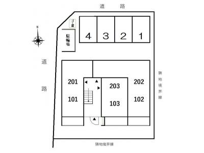 カーサ川前 2階 駐車場