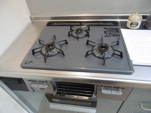 3口ガスコンロ(グリル付)