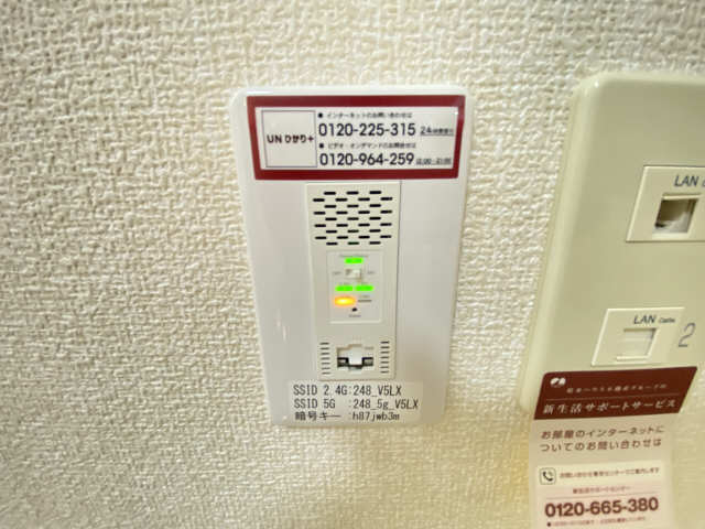 無料インターネット導入済