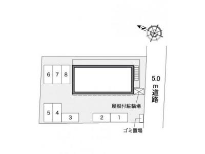 レオパレスラッキーサン 2階 駐車場