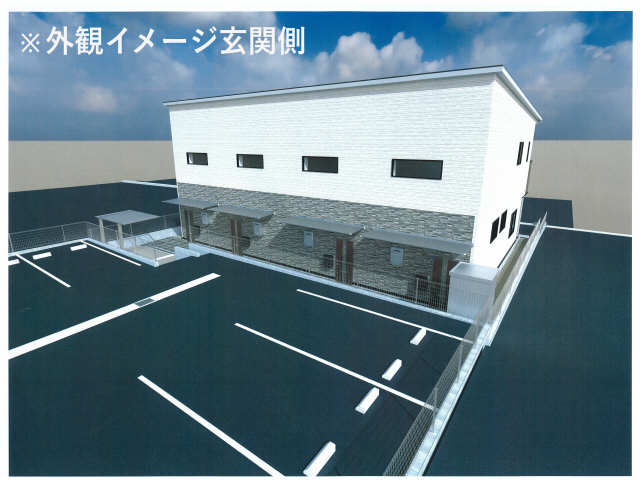 玄関側イメージパース