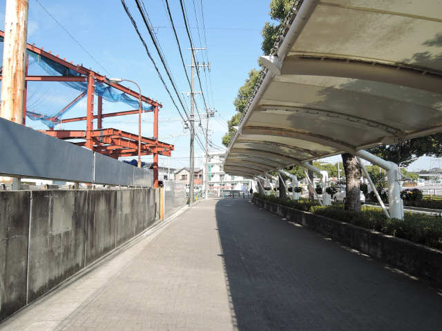 マンション前の歩道