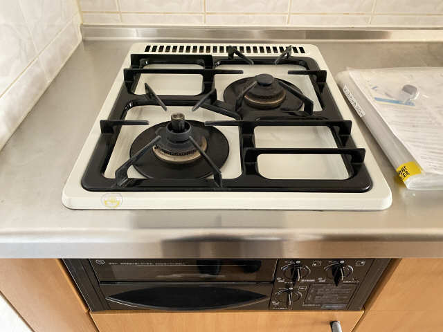 グリル付2口コンロ