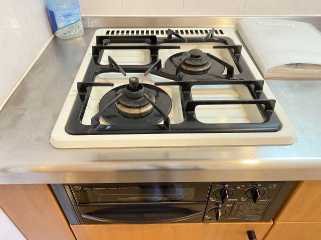 グリル付2口コンロ