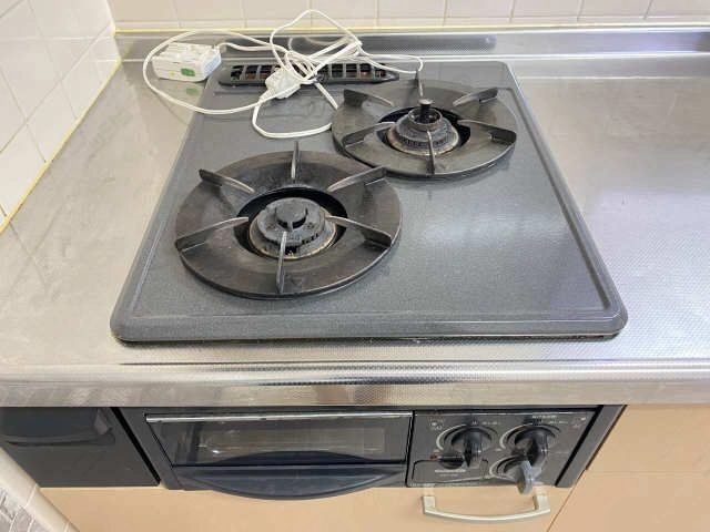 グリル付2口コンロ