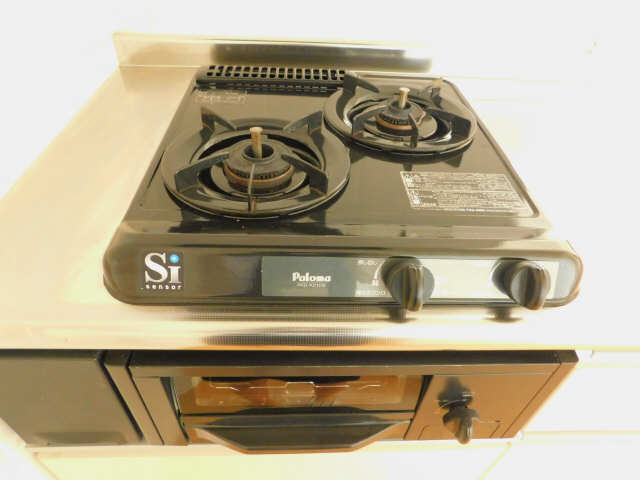 グリル付2口コンロ